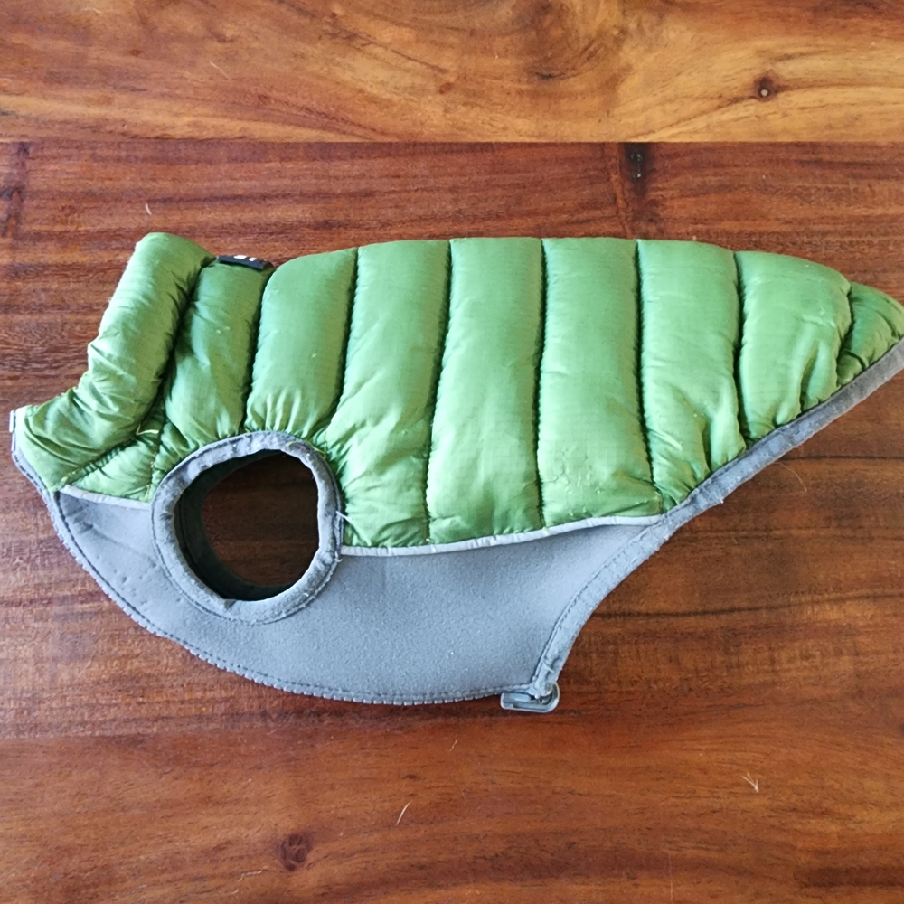 Green and Gray Dog Jacket